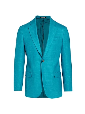 Wool-Blend Two-Button Blazer