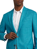 Wool-Blend Two-Button Blazer