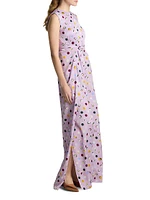 Collage Dots Print Maxi Dress