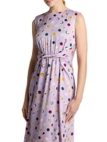 Collage Dots Print Maxi Dress