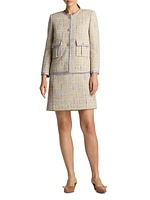 Textured Metallic Slub Tweed Jacket