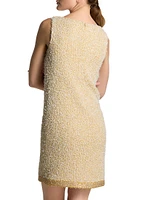 Eyelash Sequin Tweed Sheath Dress