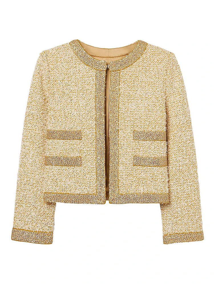 Eyelash Sequin Tweed Jacket