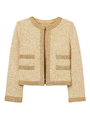 Eyelash Sequin Tweed Jacket