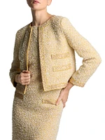 Eyelash Sequin Tweed Jacket