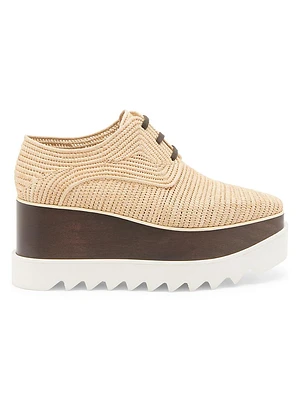 Elyse Raffia Platform Oxfords