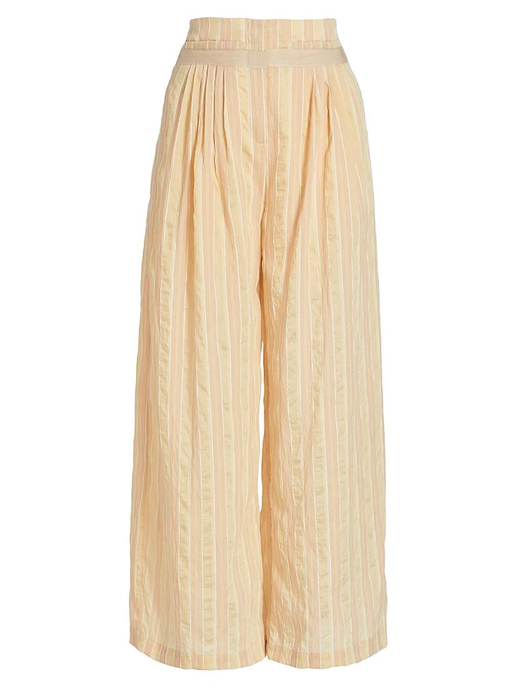 Brubeck High-Waist Wide-Leg Pants