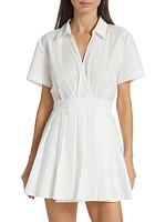 Noemi Cotton-Blend Pleated Romper