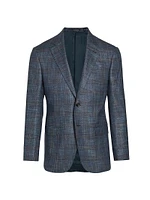 Plaid Two-Button Sport Coat