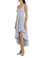 Allora Ruffled High-Low Maxi Dress