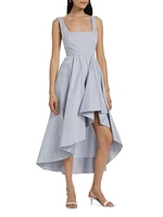 Allora Ruffled High-Low Maxi Dress