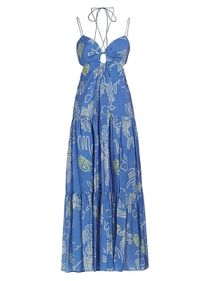 Cassini Floral Keyhole Maxi Dress