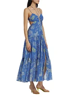 Cassini Floral Keyhole Maxi Dress