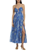 Cassini Floral Keyhole Maxi Dress