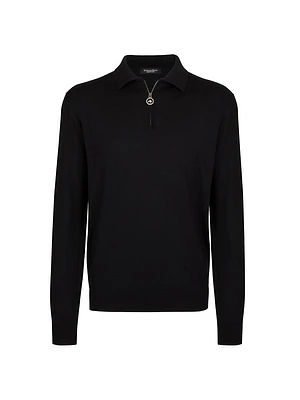 Long Sleeve Zip Polo Shirt