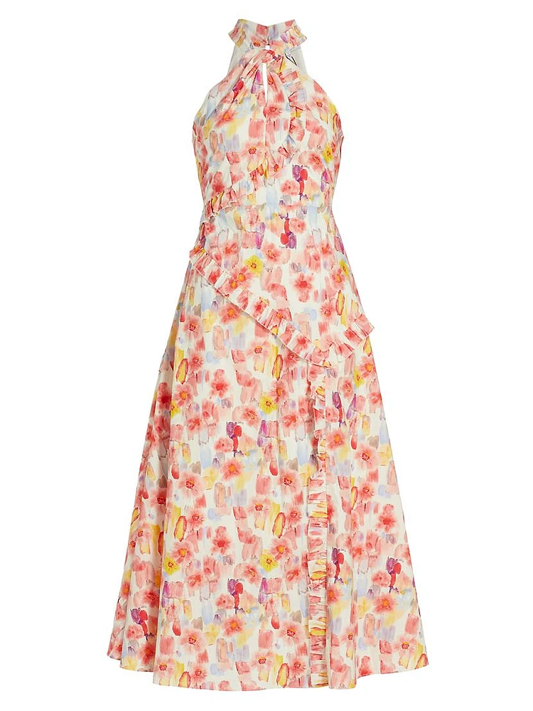 Giada Cotton Halterneck Maxi Dress