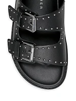 Mlagusta Buckled Leather Slides