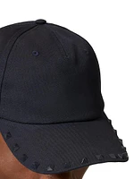 Rockstud Cotton Baseball Cap With Stud Appliqué