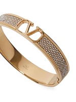 VLogo Signature Metal And Swarovski® Crystal Bangle