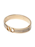 VLogo Signature Metal And Swarovski® Crystal Bangle