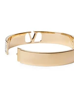 VLogo Signature Metal And Swarovski® Crystal Bangle