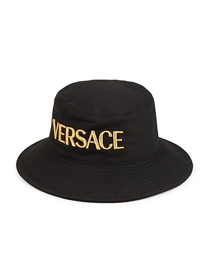 Logo-Embroidered Cotton Bucket Hat