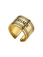 Goldtone Logo Ring