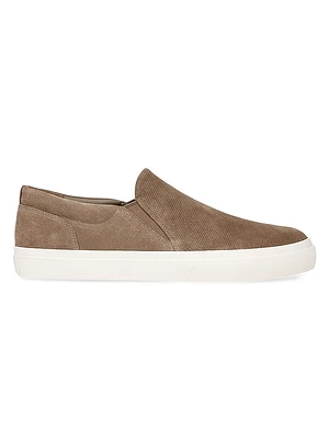 Fletcher Perforated Suede Slip-On Sneakers