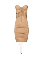 Fatal Draping Drawstring Minidress