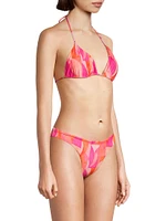 Fifi Printed Triangle Bikini Top