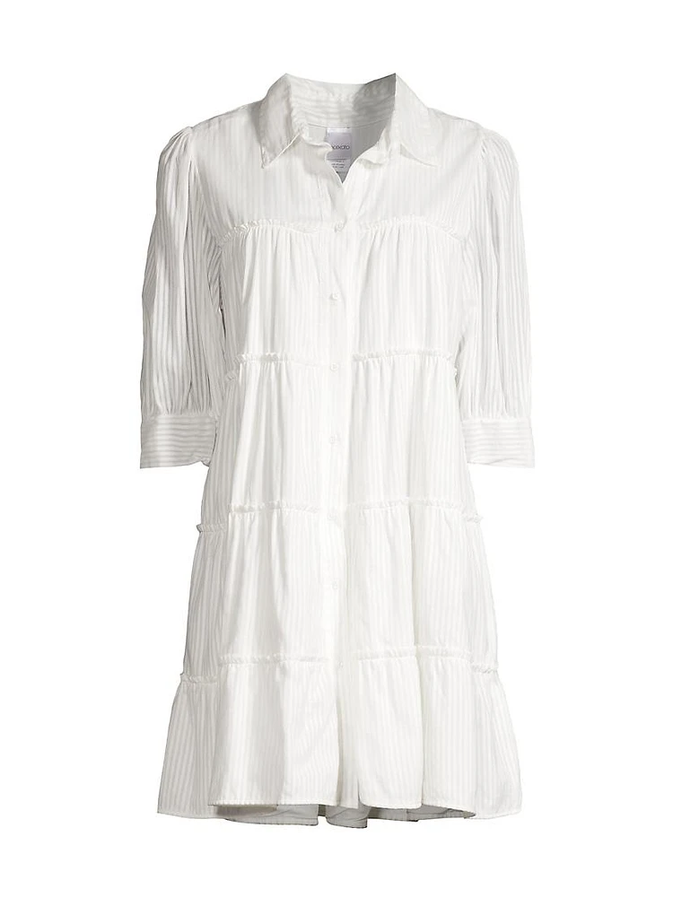 Lola Striped Cotton Shirtdress