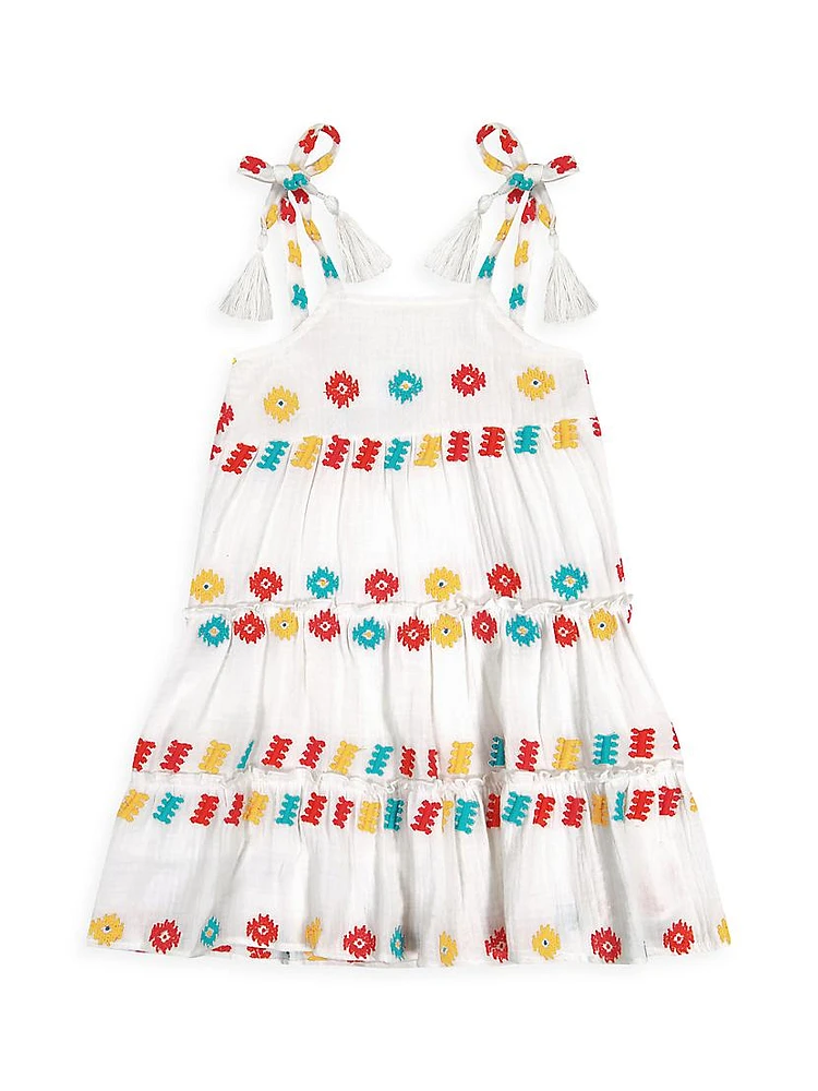 Little Girl's & Bella Crochet Embroidered Sundress