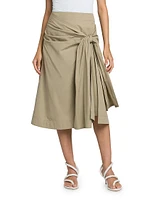 Canvas Knot Midi-Skirt