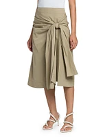 Canvas Knot Midi-Skirt