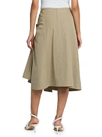 Canvas Knot Midi-Skirt