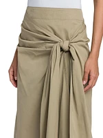 Canvas Knot Midi-Skirt