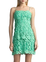 Tiered Guipure Lace Minidress