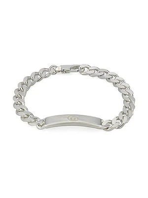 Sterling Silver Gucci Tag Bracelet