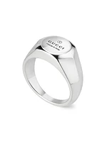 Unisex Sterling Silver Trademark Thin Ring