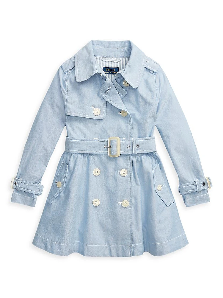 Little Girl's Cotton Trench Coat