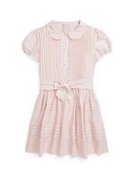 Girl's Organdy Pleated Dress