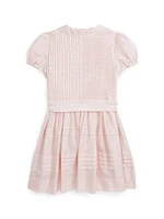 Girl's Organdy Pleated Dress