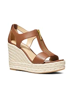 Berkley 100MM Leather Espadrille Wedge Sandals