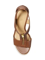 Berkley 100MM Leather Espadrille Wedge Sandals