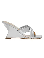 Nadina 90MM Leather Wedge Sandals