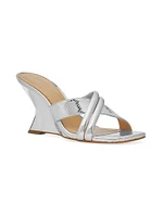 Nadina 90MM Leather Wedge Sandals