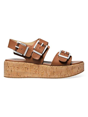 Colby 50MM Flatform Leather Sandals