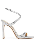 Amara 110MM Embossed Metallic Leather Sandals