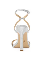 Amara 110MM Embossed Metallic Leather Sandals