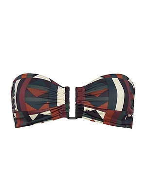 Zoom Geometric Bandeau Bikini Top